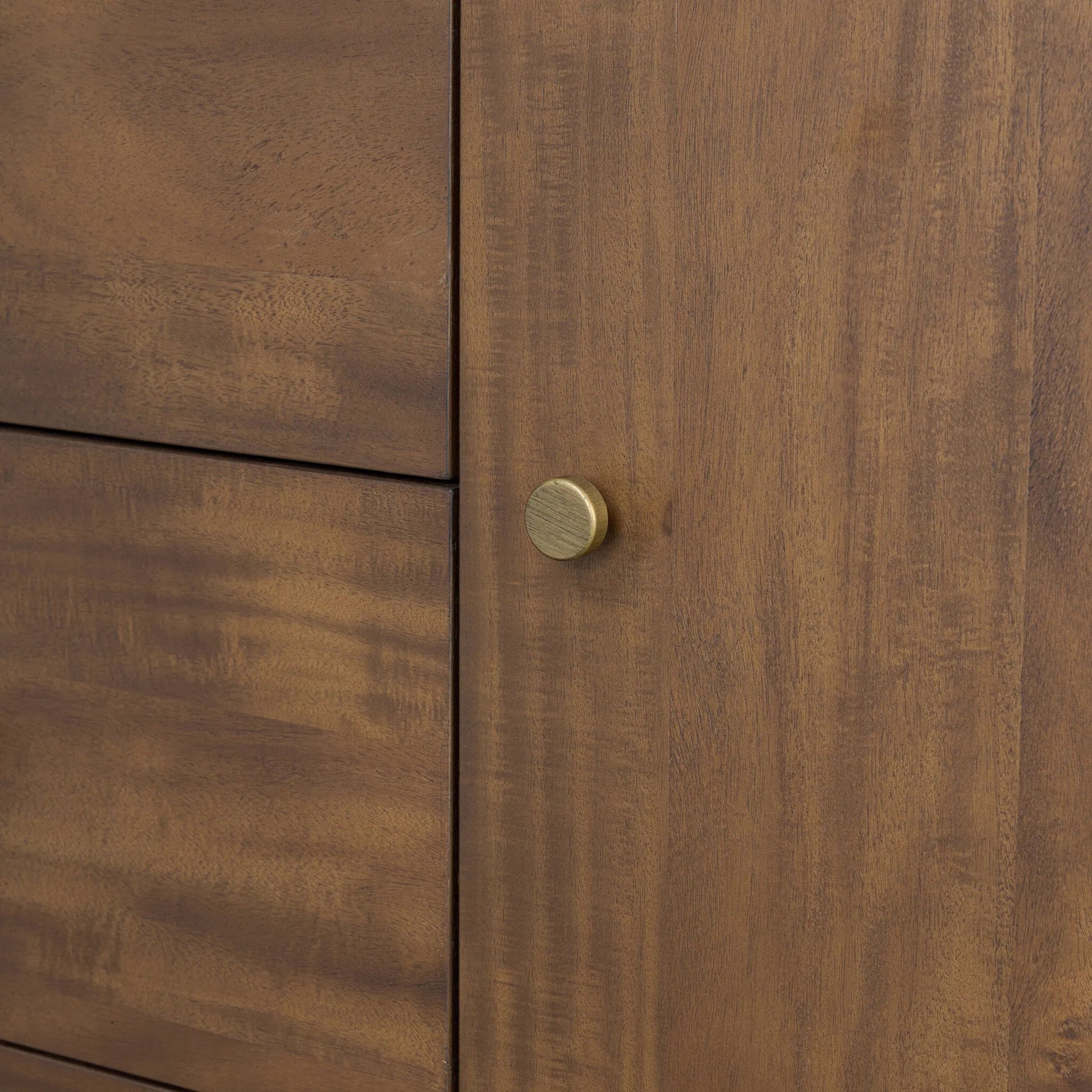 Sullivan Chest by Four Hands in saddle tan veneer. Made from acacia veneer, solid acacia in a unique style.