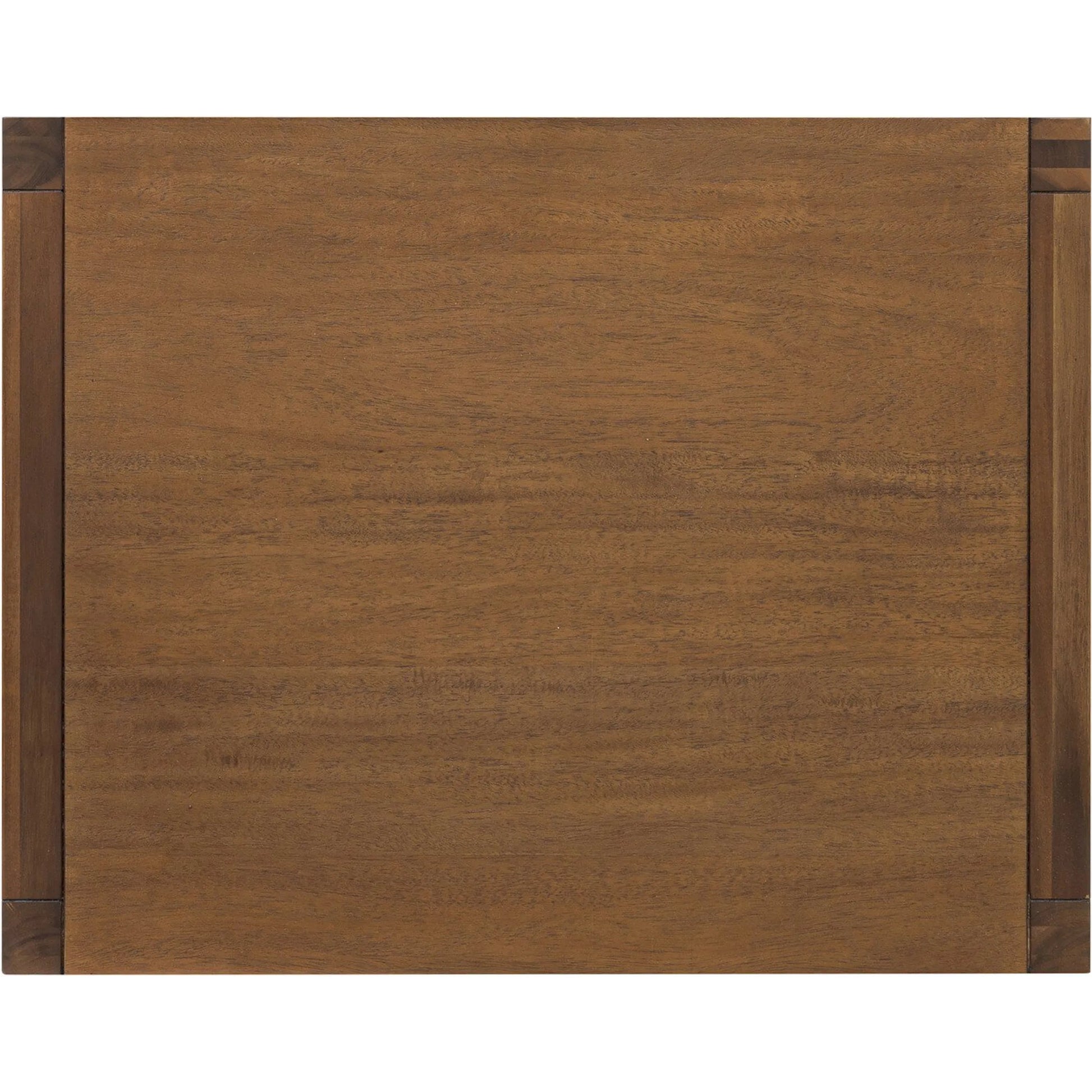 Sullivan Small Nightstand by Four Hands in saddle tan veneer. Made from acacia veneer, solid acacia in a unique style.