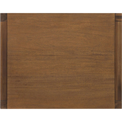 Sullivan Small Nightstand by Four Hands in saddle tan veneer. Made from acacia veneer, solid acacia in a unique style.