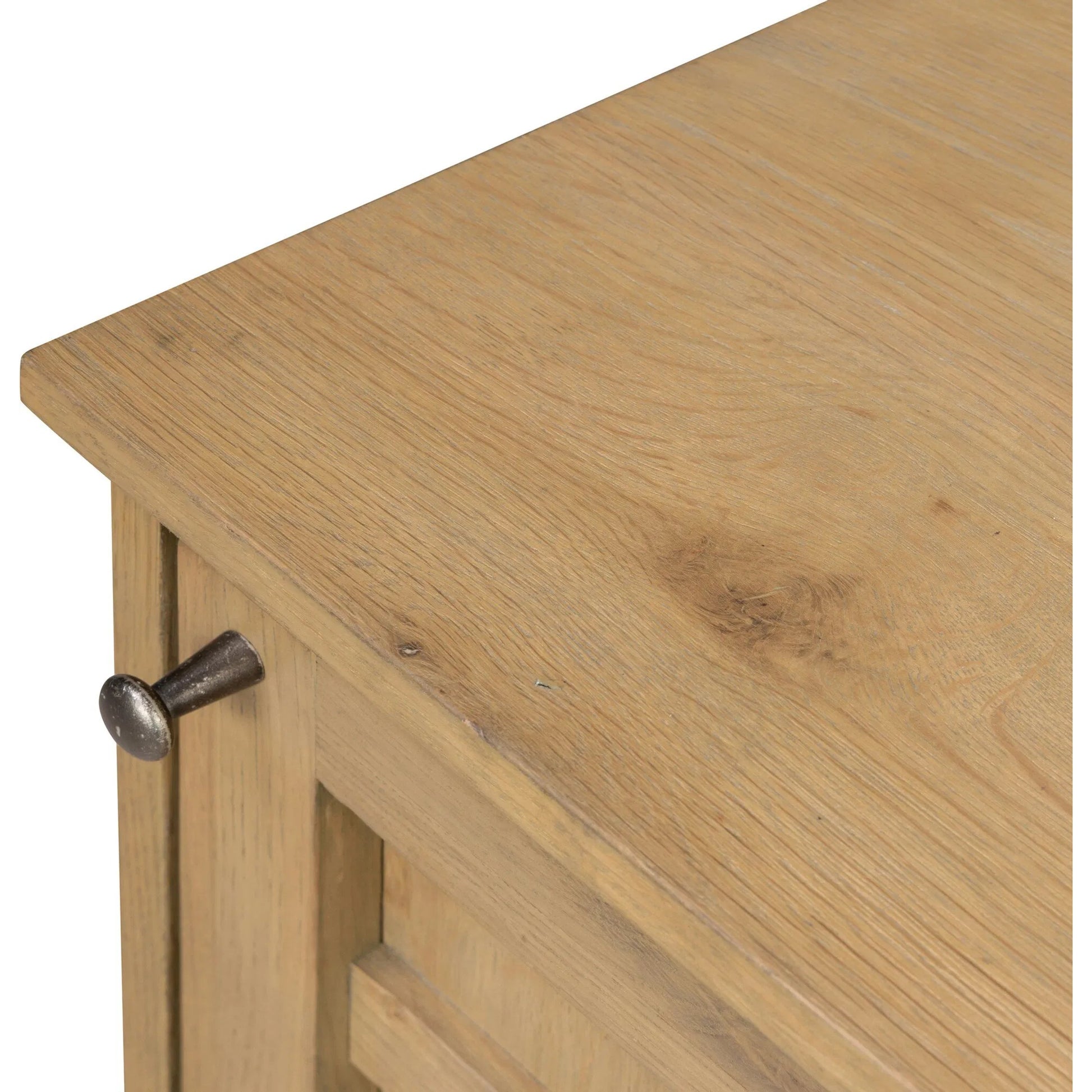 Alessio Nightstand by Four Hands. Made from solid oak, thick oak veneer in a transitional style.
