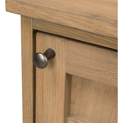 Alessio Nightstand by Four Hands. Made from solid oak, thick oak veneer in a transitional style.