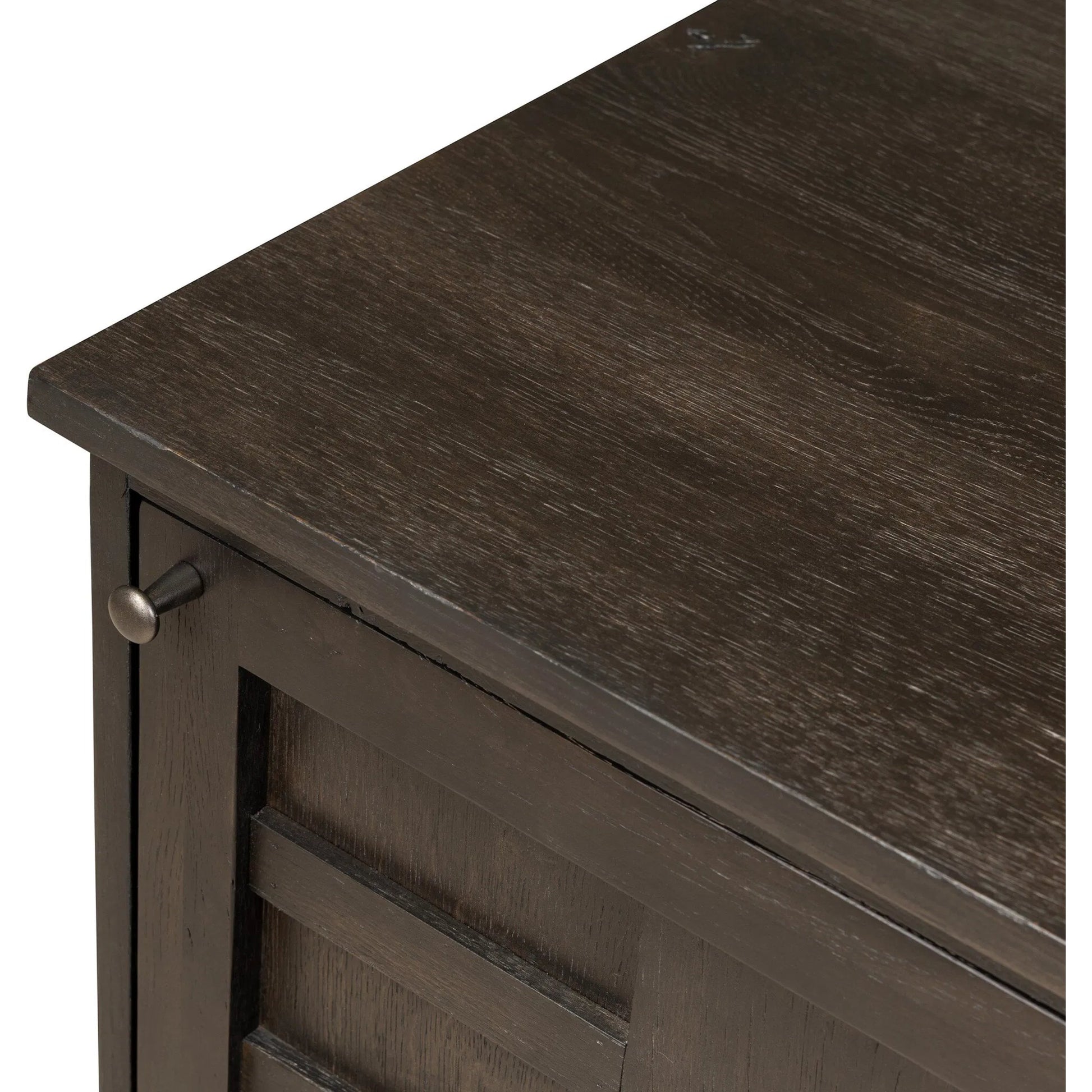 Alessio Nightstand by Four Hands. Made from solid oak, thick oak veneer in a transitional style.