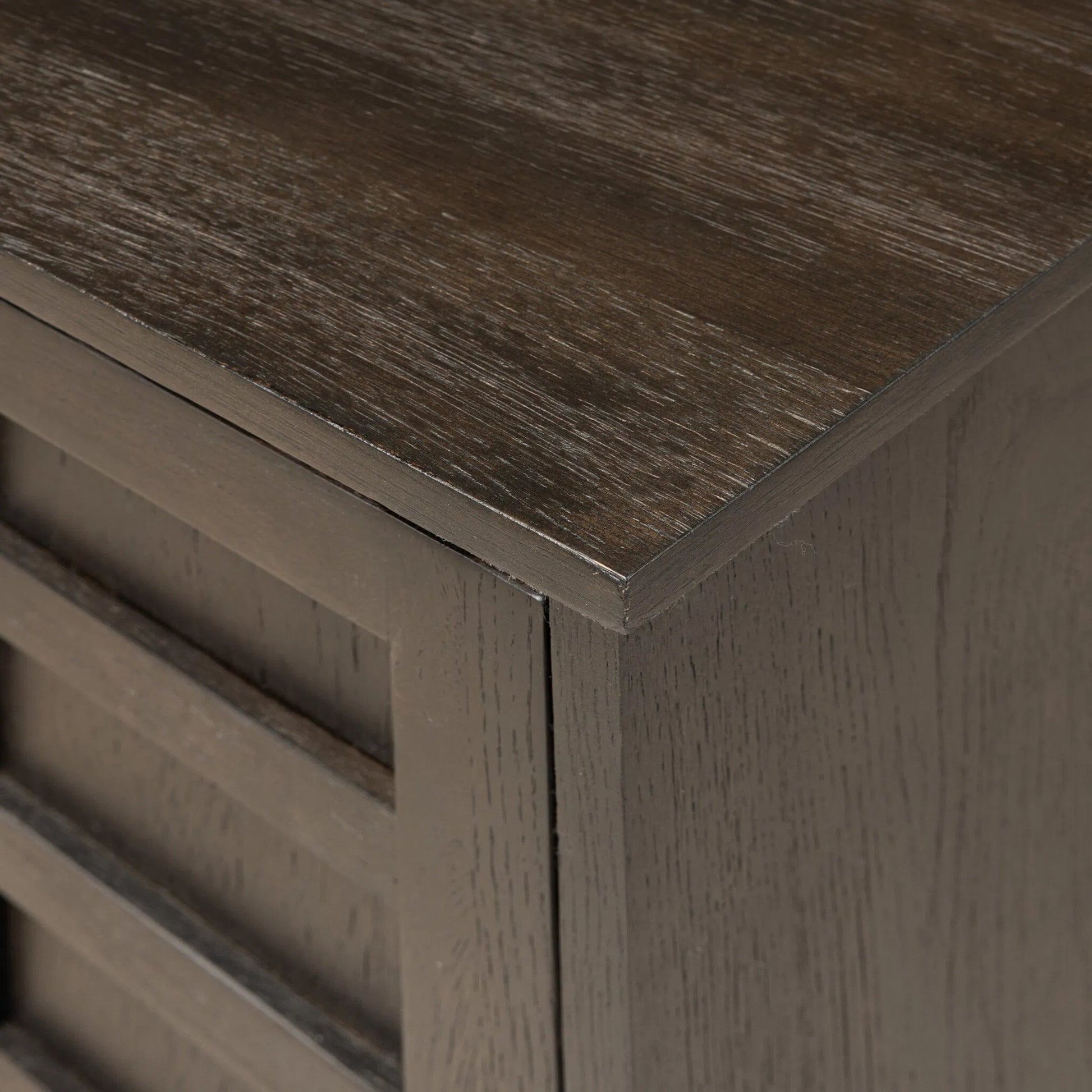 Alessio Nightstand by Four Hands. Made from solid oak, thick oak veneer in a transitional style.