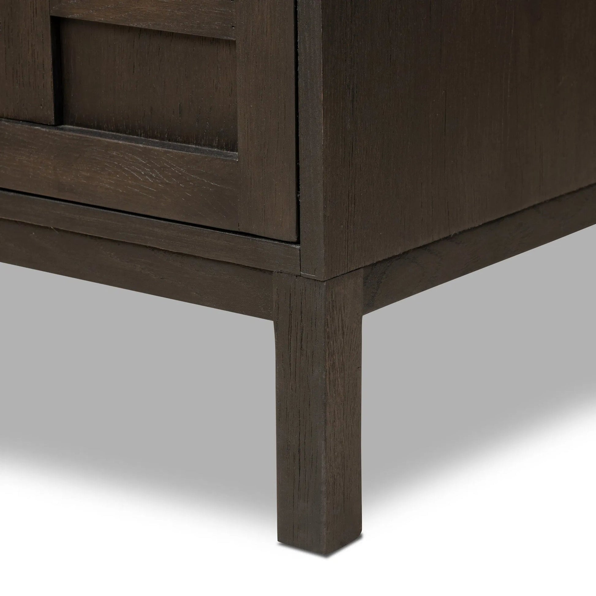 Alessio Nightstand by Four Hands. Made from solid oak, thick oak veneer in a transitional style.