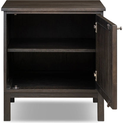 Alessio Nightstand by Four Hands. Made from solid oak, thick oak veneer in a transitional style.