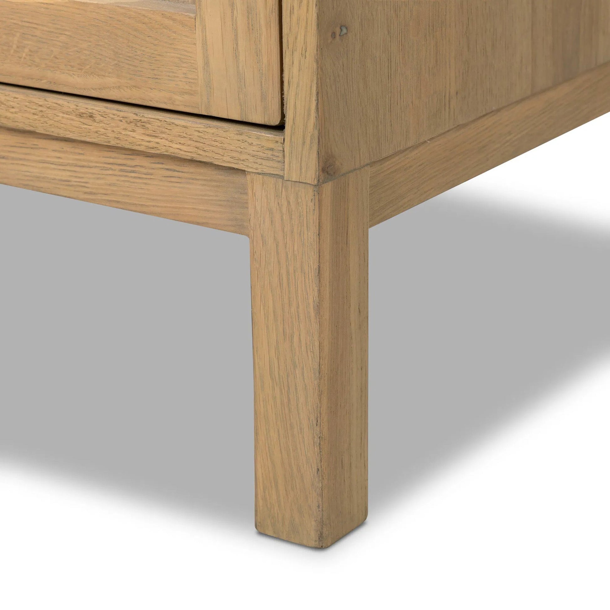 Alessio Nightstand by Four Hands. Made from solid oak, thick oak veneer in a transitional style.