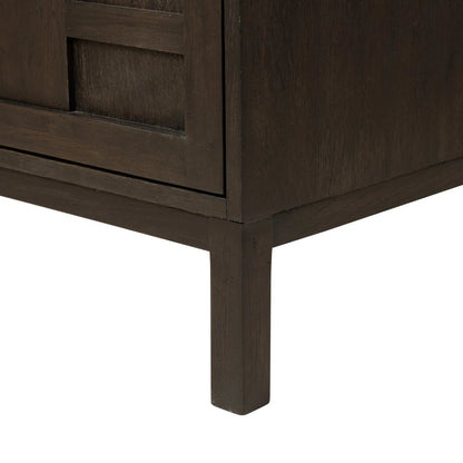 Alessio Nightstand by Four Hands. Made from solid oak, thick oak veneer in a transitional style.