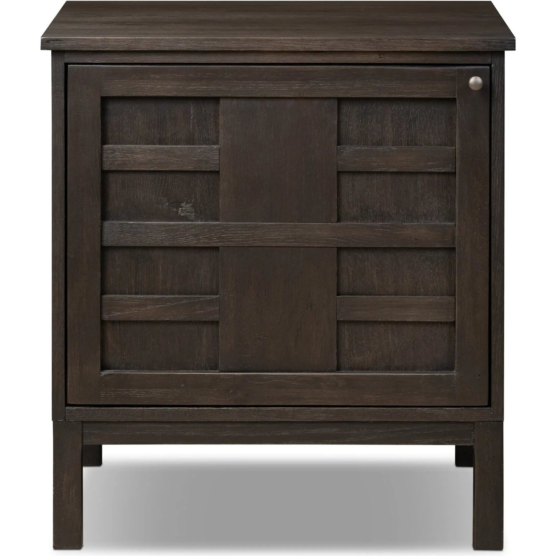 Alessio Nightstand by Four Hands. Made from solid oak, thick oak veneer in a transitional style.