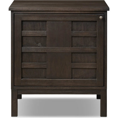 Alessio Nightstand by Four Hands. Made from solid oak, thick oak veneer in a transitional style.