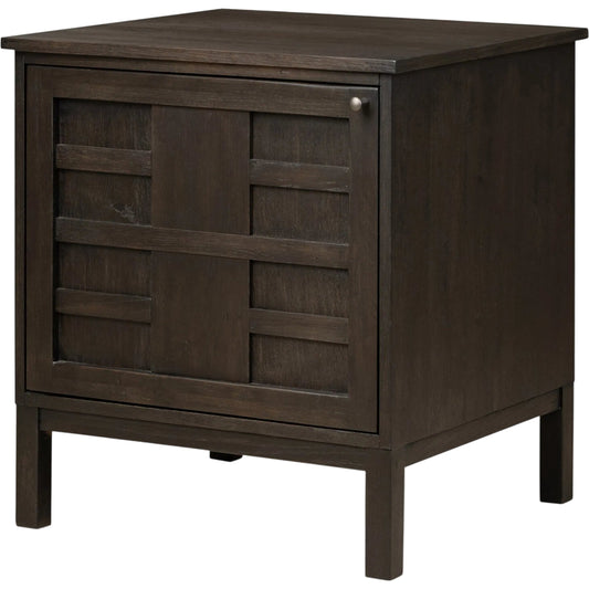 Alessio Nightstand by Four Hands. Made from solid oak, thick oak veneer in a transitional style.