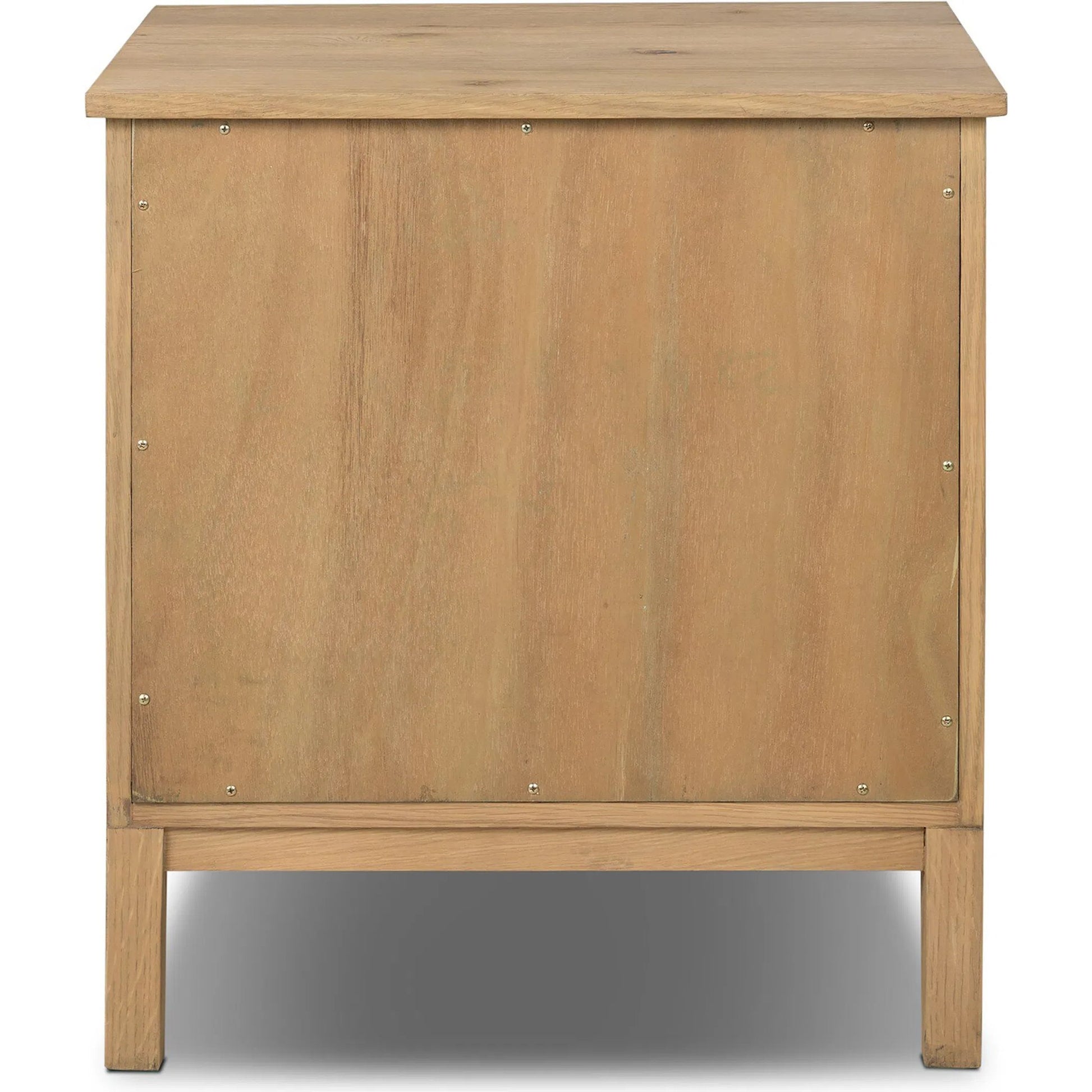 Alessio Nightstand by Four Hands. Made from solid oak, thick oak veneer in a transitional style.