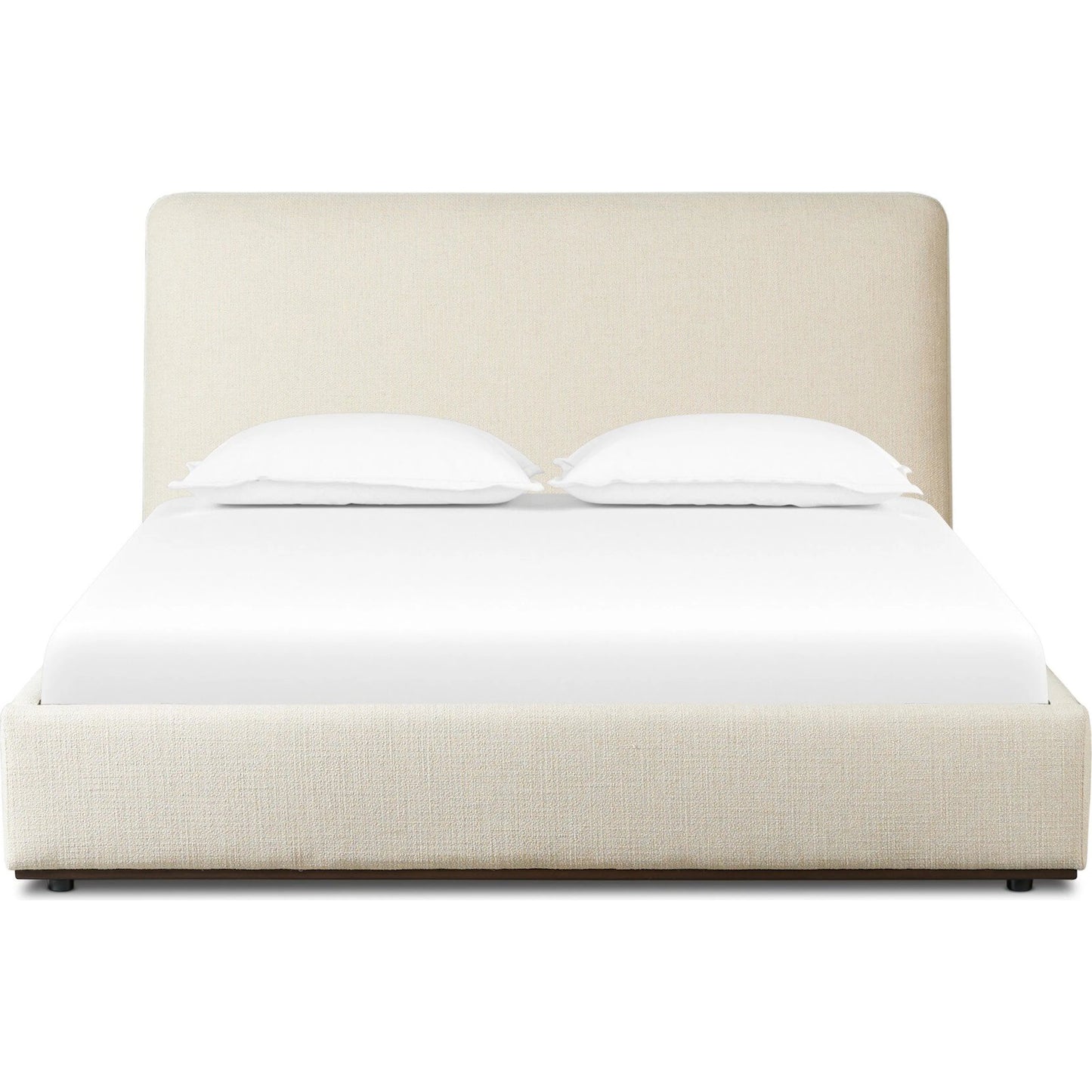 002 SI-2473227,SI-2473228 | Additional Silo | Colt Platform Bed by Four Hands in irving flax, aged sienna. Made from 56% polyester, 44% acrylic, solid rosa morada in a transitional style.