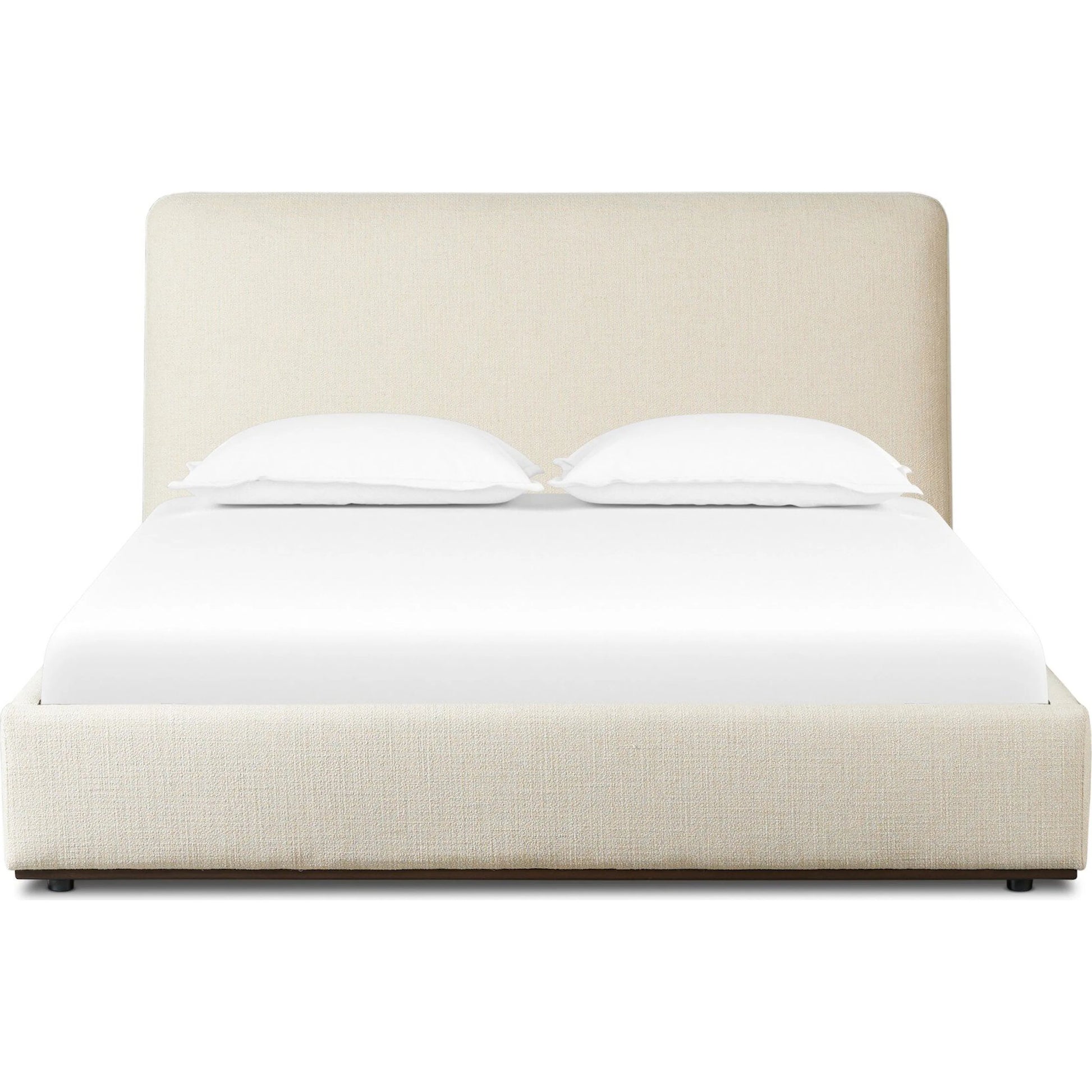 Colt Platform Bed by Four Hands in irving flax, aged sienna. Made from 56% polyester, 44% acrylic, solid rosa morada in a transitional style.