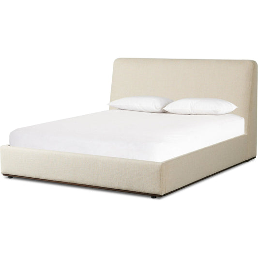 Colt Platform Bed by Four Hands in irving flax, aged sienna. Made from 56% polyester, 44% acrylic, solid rosa morada in a unique style.