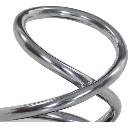 Volans Sculpture by Four Hands in polished aluminum, cocoa marble. Made from aluminum, solid marble in a unique style.