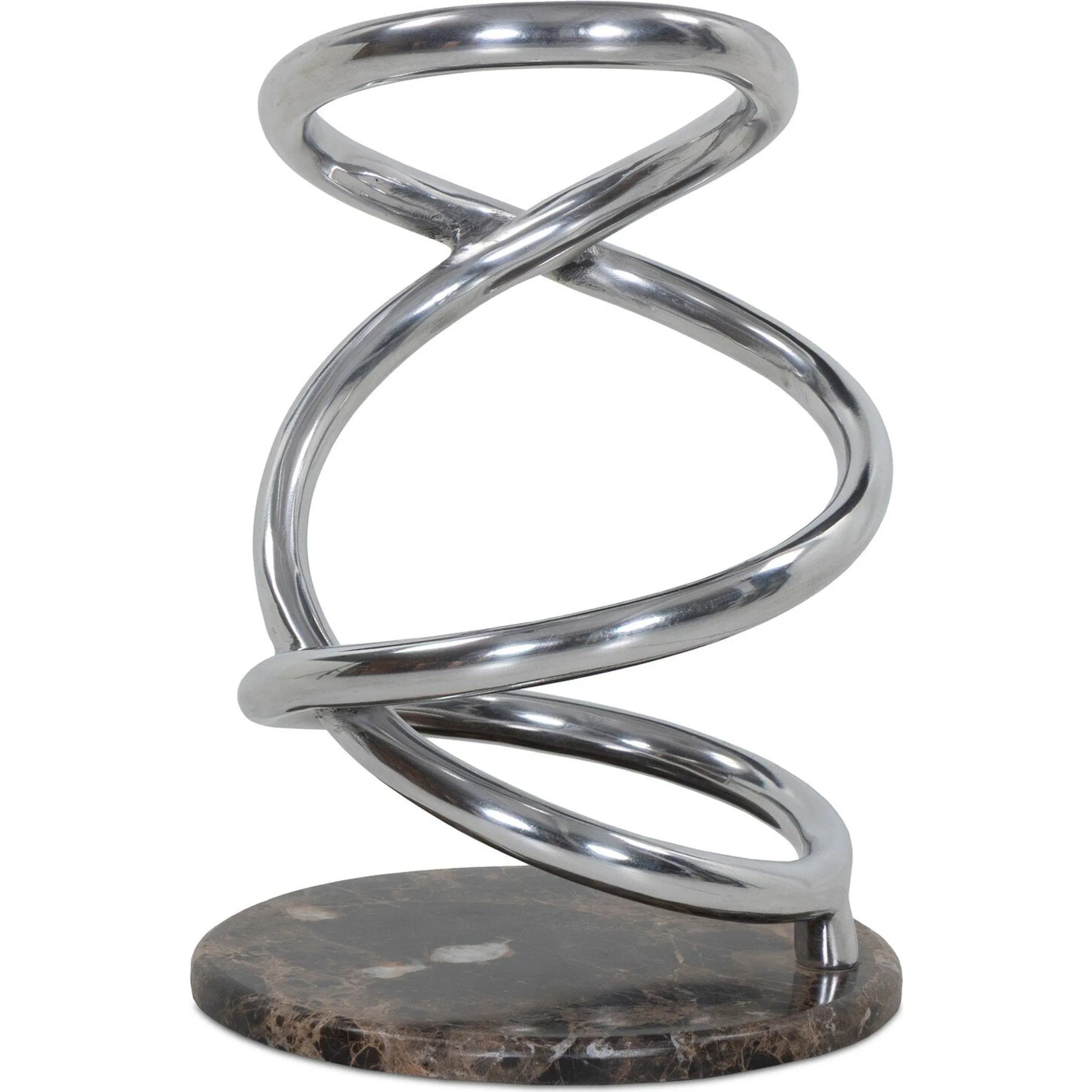 Volans Sculpture by Four Hands in polished aluminum, cocoa marble. Made from aluminum, solid marble in a unique style.