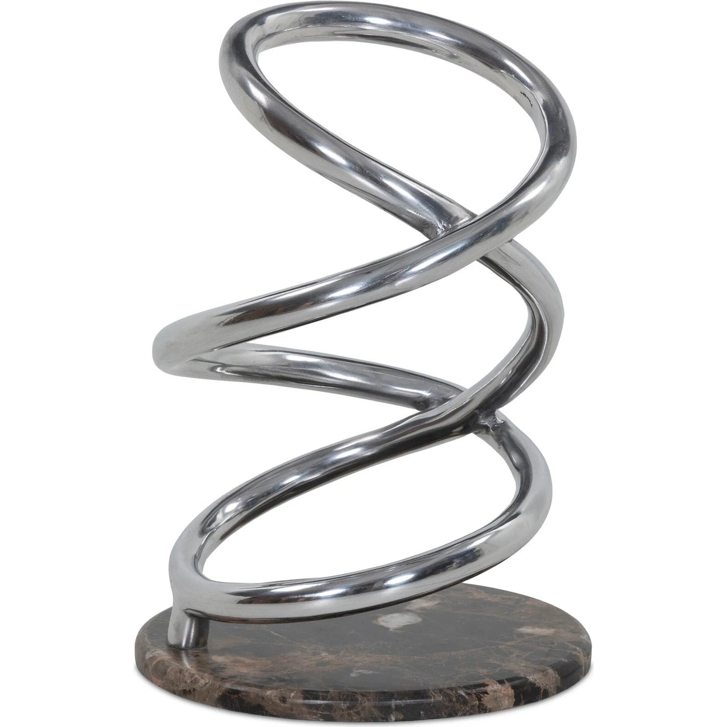 004 SI-2628486 | Additional Silo | Volans Sculpture by Four Hands in polished aluminum, cocoa marble. Made from aluminum, solid marble in a unique style.