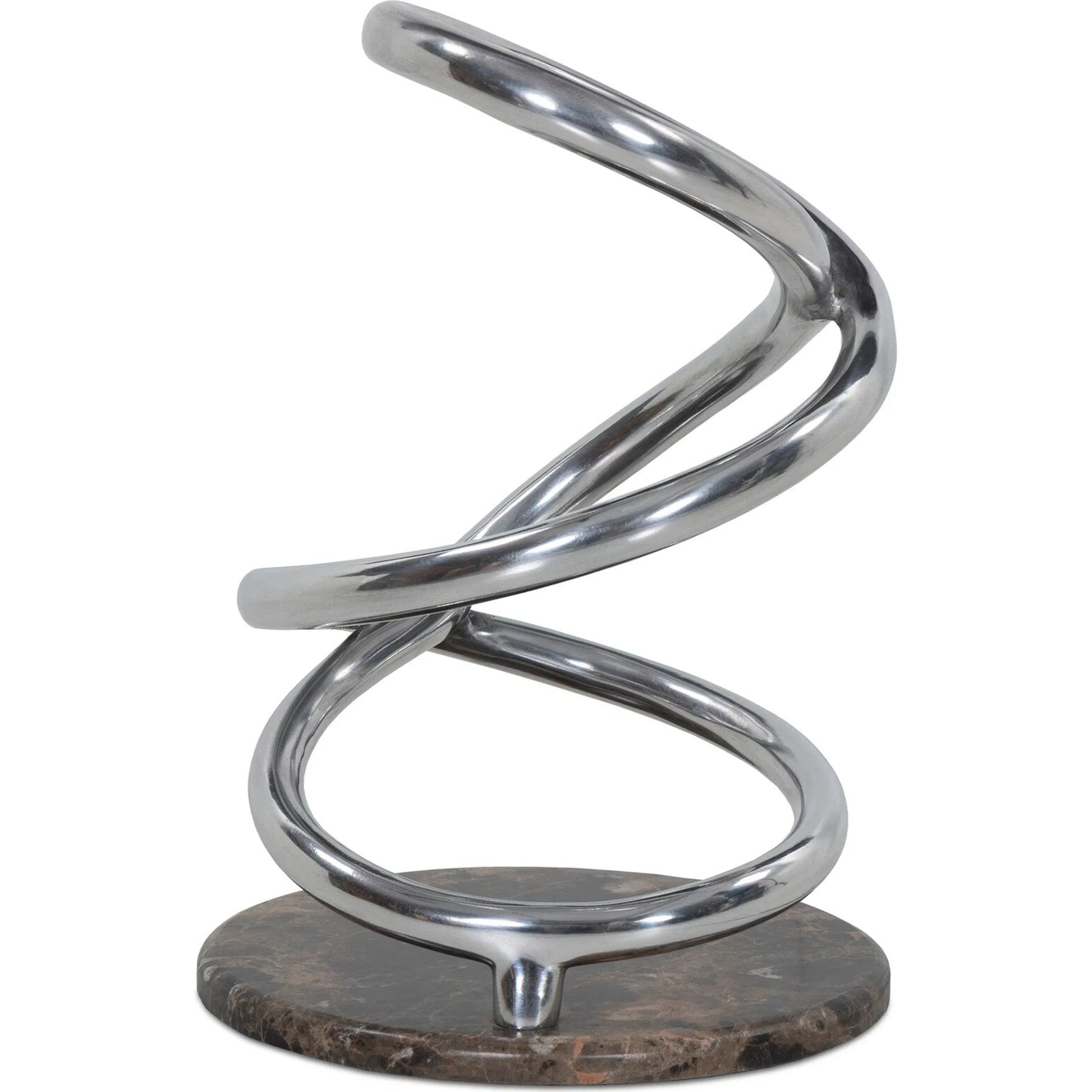 Volans Sculpture by Four Hands in polished aluminum, cocoa marble. Made from aluminum, solid marble in a unique style.