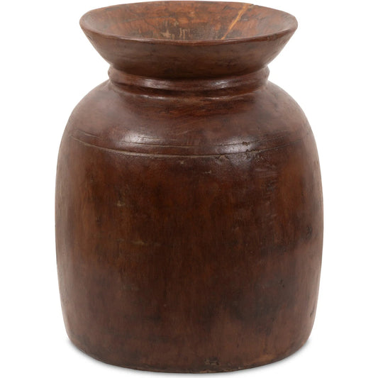 Malbi Wood Vessel by Four Hands in brown reclaimed. Made from solid mixed reclaimed wood in a unique style.