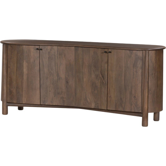 Tindra Sideboard by Four Hands in washed taupe mango. Made from solid mango in a unique style.