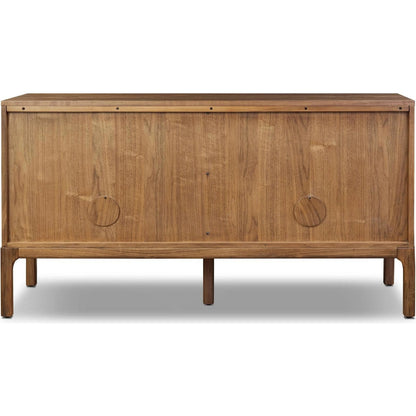 Arturo 4 Door Sideboard by Four Hands in natural walnut, natural walnut veneer. Made from solid walnut, walnut veneer in a transitional style.