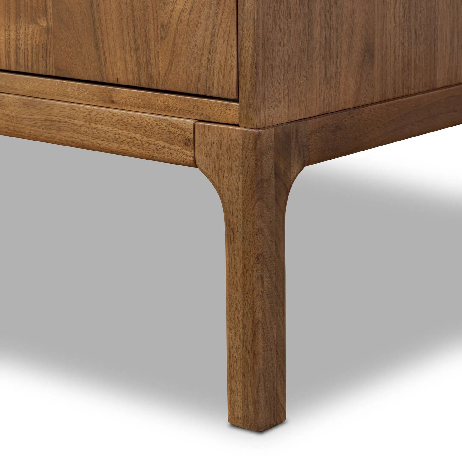 Arturo 4 Door Sideboard by Four Hands in natural walnut, natural walnut veneer. Made from solid walnut, walnut veneer in a transitional style.