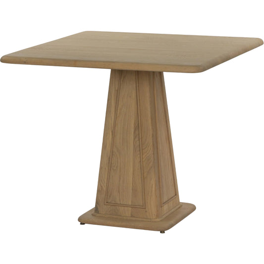 Bishop Bistro Table by Four Hands in light brushed oak. Made from solid oak in a unique style.