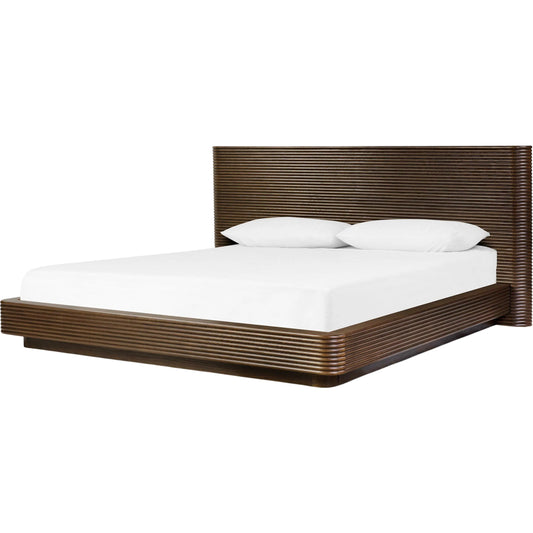 Benny Bed by Four Hands in spiced oak, spiced oak veneer. Made from solid oak, oak veneer in a unique style.
