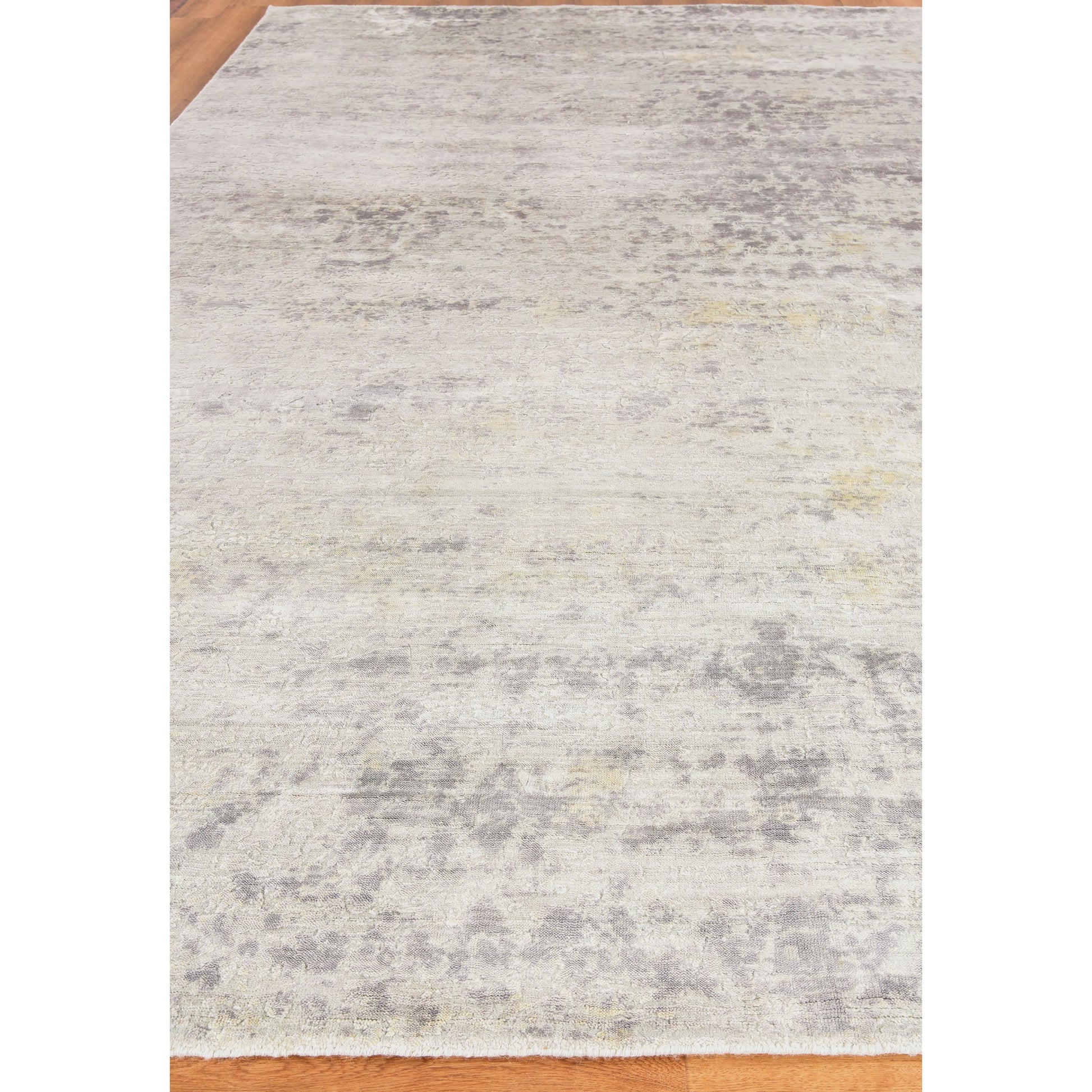 Reflections Rug - Silver, Gray, Yellow by Exquisite Rugs in silver, gray, yellow. Made from bamboo silk in a unique style.