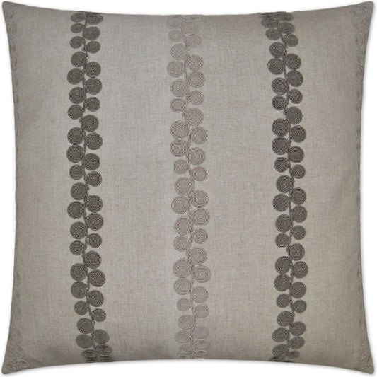 Whitefield by DV Kap Home in ivory, cream, gray. Made from 70% polyester, 30% linen, embroidery: polyester, cotton in a modern style.