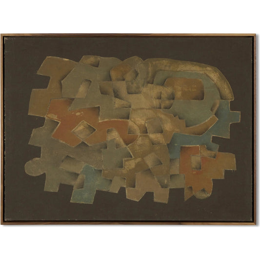 Arrowhead Canyon by Benjamin Galvan by Four Hands in walnut floater, fredrix 558 raw canvas. Made from rustic walnut, raw canvas in a unique style.