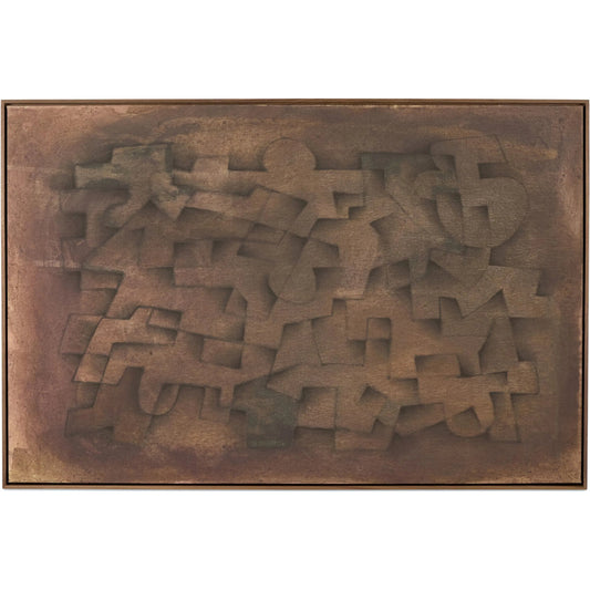 Ezekiel by Benjamin Galvan by Four Hands in walnut floater, fredrix 558 raw canvas. Made from rustic walnut, raw canvas in a unique style.