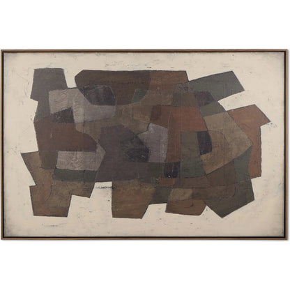 Estrangement by Benjamin Galvan by Four Hands in rustic walnut floater, matte canvas. Made from rustic walnut, matte canvas in a unique style.