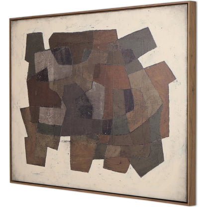 Estrangement by Benjamin Galvan by Four Hands in rustic walnut floater, matte canvas. Made from rustic walnut, matte canvas in a unique style.