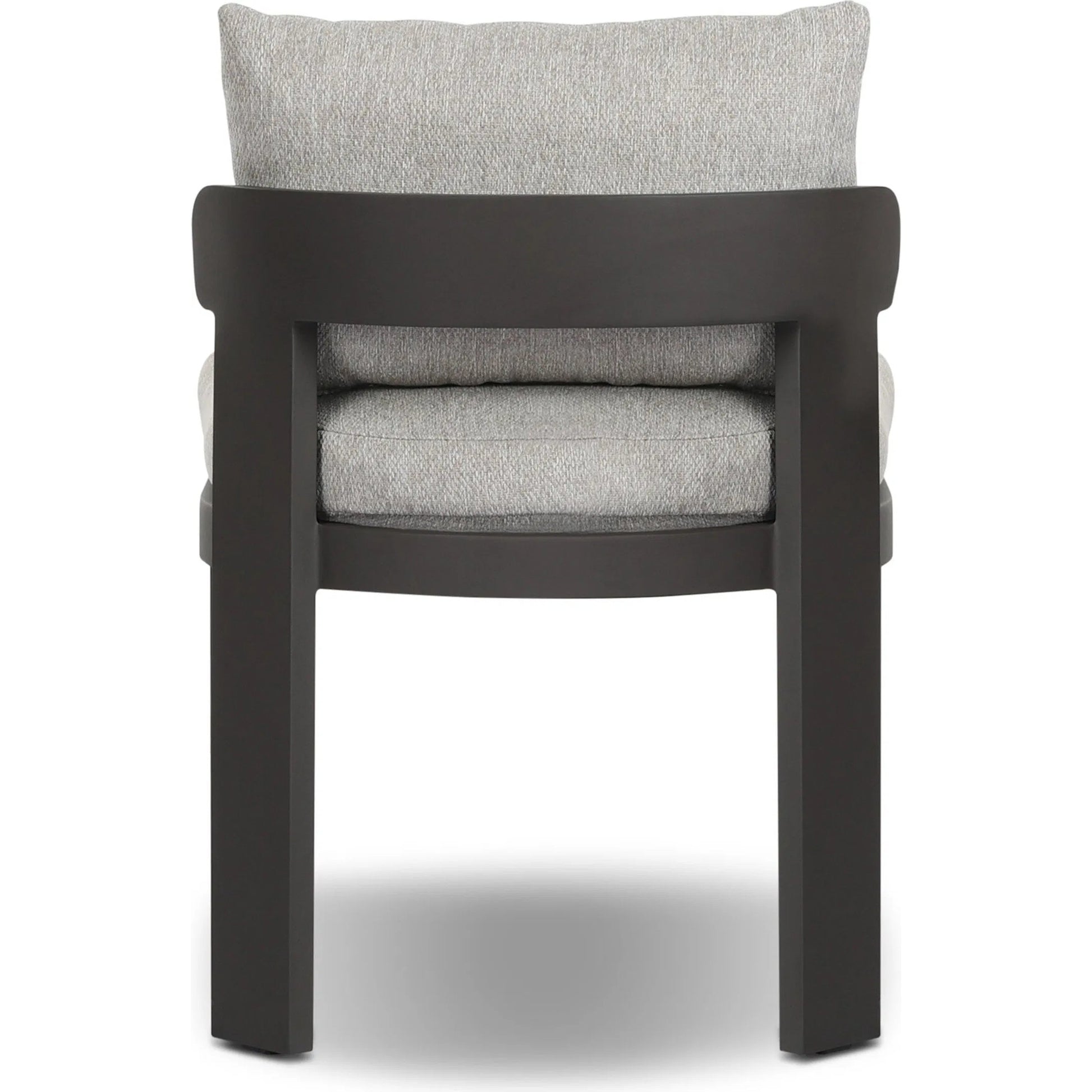 Jackson Outdoor Metal Armless Dining Chair by Four Hands in concha fog, bronze. Made from 100% olefin, aluminum in a unique style.