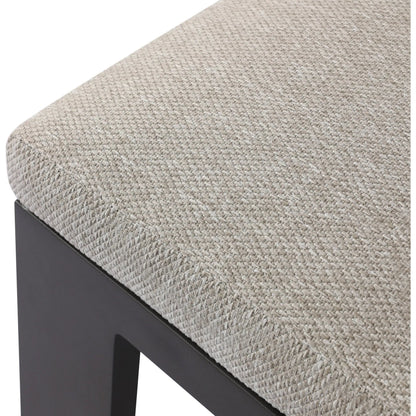 Jackson Outdoor Metal Armless Dining Chair by Four Hands in concha fog, bronze. Made from 100% olefin, aluminum in a unique style.