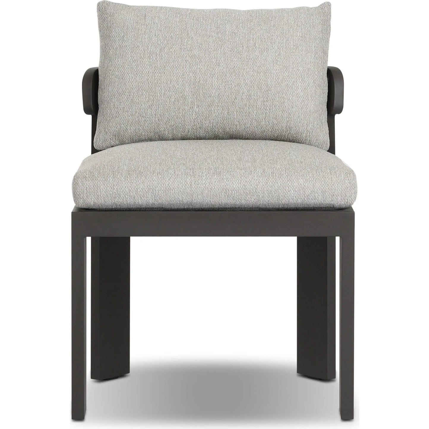 000 SI-2635228 | Additional Silo | Jackson Outdoor Metal Armless Dining Chair by Four Hands in concha fog, bronze. Made from 100% olefin, aluminum in a unique style.