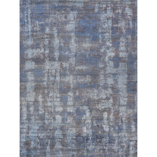 Antolini 2528 Rug by Exquisite Rugs in blue, gray. Made from bamboo silk in a unique style.