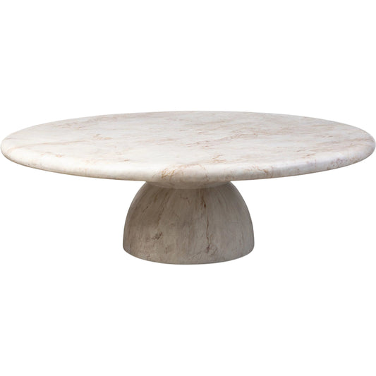 Cornelia Outdoor Coffee Table by Four Hands in natural veined concrete. Made from solid concrete in a unique style.