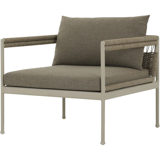 Fabrice Outdoor Chair by Four Hands in alessi fawn, dove taupe, borneo natural. Made from 100% polypropylene, aluminum, 100% polyethylene in a unique style.