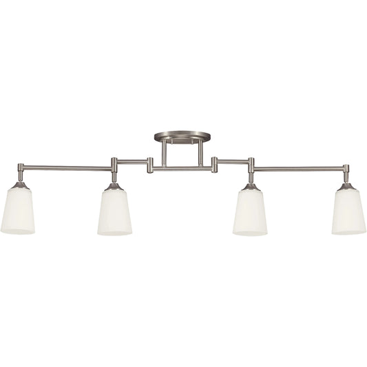 Four Light Track Lighting Kit by Visual Comfort & Co. in brushed nickel. Made from steel in a unique style.