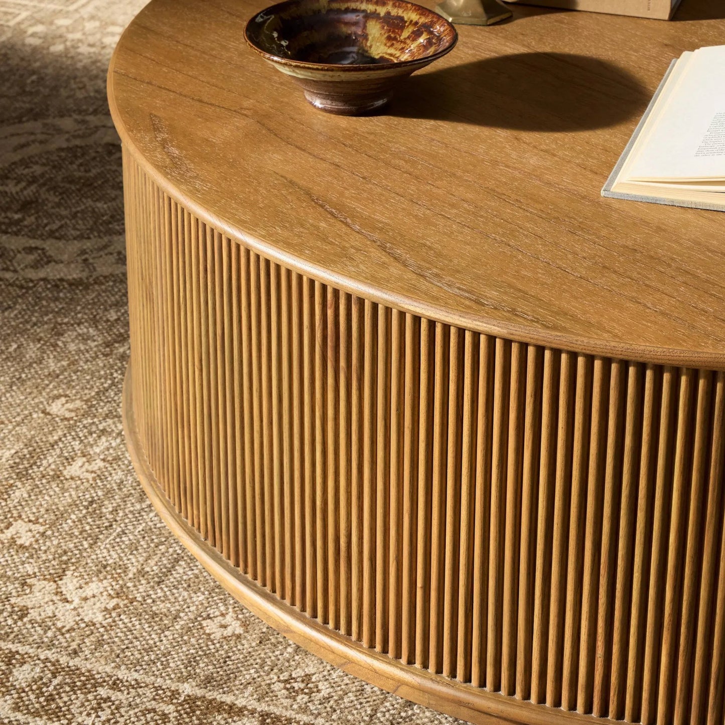 010 SI-2531676 | Closeup | Ona Coffee Table by Four Hands. Made from mindi veneer, solid mindi in a unique style.