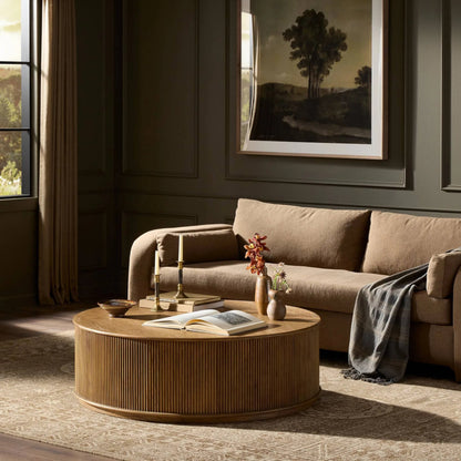 Ona Coffee Table by Four Hands. Made from mindi veneer, solid mindi in a unique style.