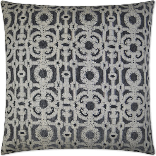 Locket Pillow by DV Kap Home in silver, black. Made from 100% polyester in a unique style.