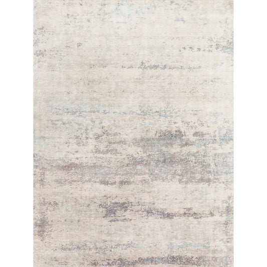 Roset 2532 Rug by Exquisite Rugs in light gray, blue. Made from bamboo silk in a unique style.
