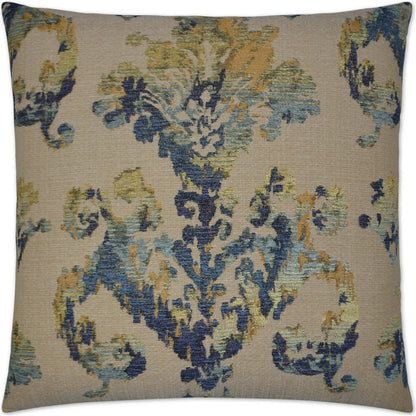 Dyron Pillow by DV Kap Home in brown, blue. Made from 43% polyester, 40% poly chenille, 17% cotton in a traditional style.