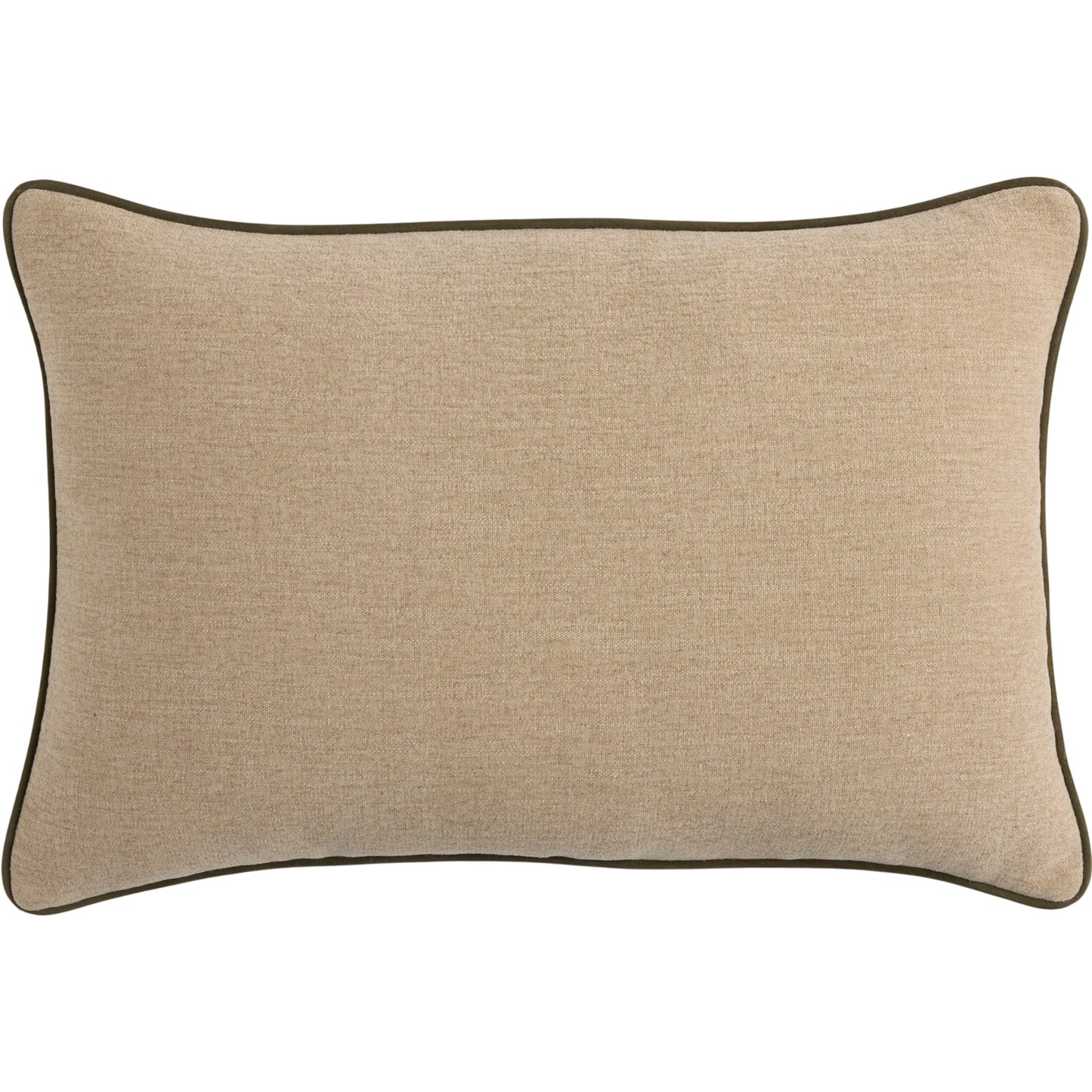 012 SI-2628483 | Primary Silo | Vienna Pillow by Four Hands in laughlin natural, nubuck olive. Made from 97% polyester, 3% flax, linen, top grain leather in a unique style.