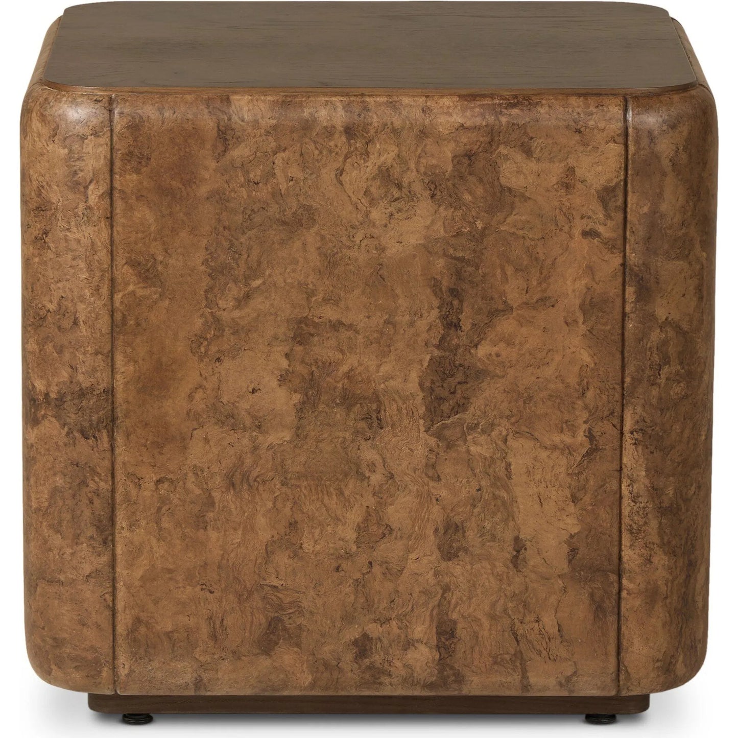 002 SI-2628133 | Additional Silo | Lola End Table by Four Hands in chestnut oak veneer, dark bark paper. Made from thick oak veneer, paper fiber in a unique style.