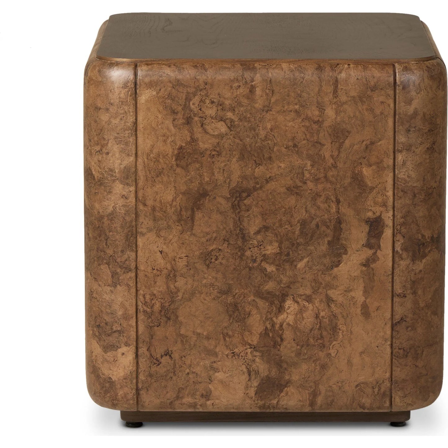 001 SI-2628133 | Additional Silo | Lola End Table by Four Hands in chestnut oak veneer, dark bark paper. Made from thick oak veneer, paper fiber in a unique style.