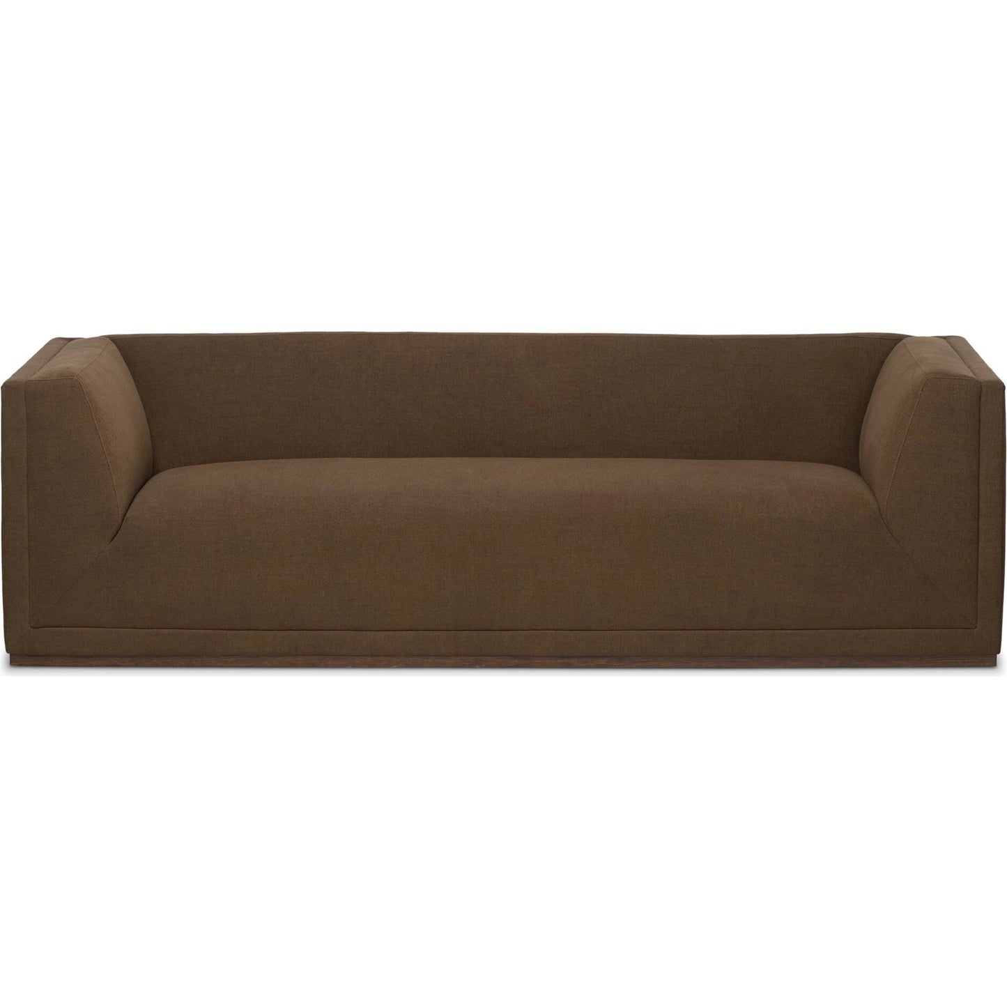 000 SI-2628485 | Additional Silo | Vince Sofa-94" by Four Hands in crypton nomad mushroom, dark brown. Made from 92% polyester, 8% flax, linen, solid poplar in a unique style.
